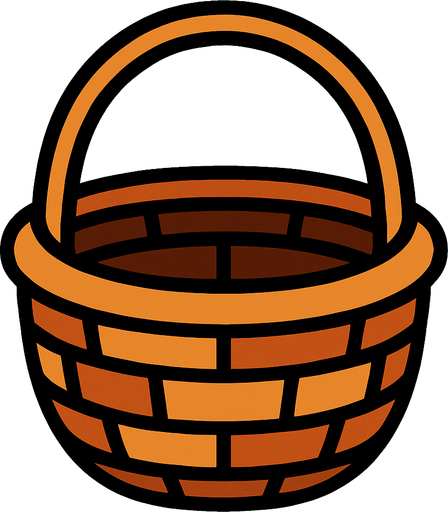basket.
In-Game asset.  2d.  High contrast.  No shadows