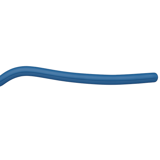 it's a blue wire. Don't cut it open, just blue nothing else. No background. Transparent background. Blank background. No shadows. 2d. In-Game asset. flat