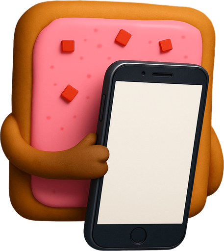 a smartphone in portrait mode