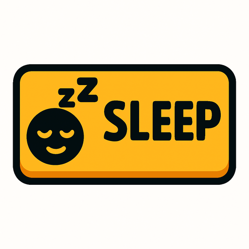 sleepButton.
In-Game asset.  2d.  High contrast.  No shadows