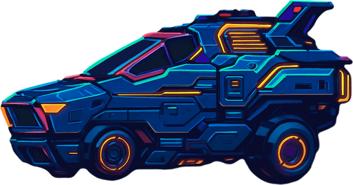 Police cyber flying Ship assets without 'police' text, Cyberpunk, Abstract, Futuer, HD colors, Different colors. Horizontal. seen from a side.
In-Game asset.  2d.  High contrast.  No shadows