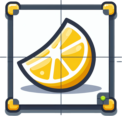 lemon slice.
Single Game Texture. In-Game asset. 2d. Blank background. High contrast. No shadows.