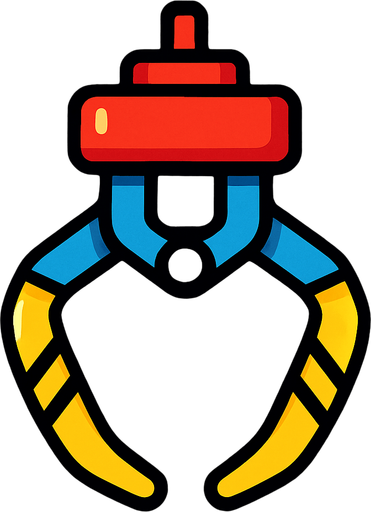 claw for machine.
In-Game asset.  2d.  High contrast.  No shadows