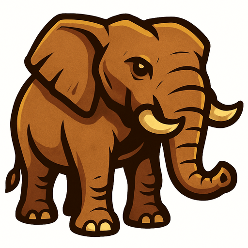 make an elephant.
In-Game asset.  High contrast.  No shadows