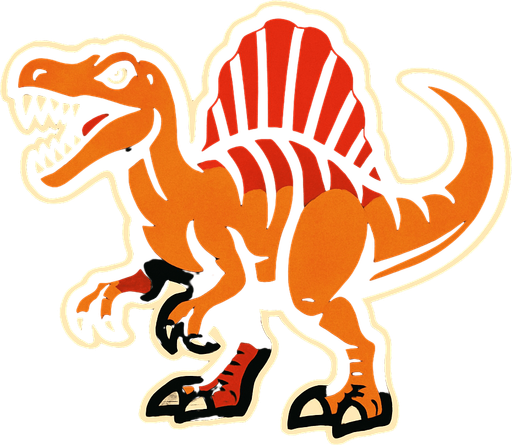 Spinosaurus.
In-Game asset.  2d.  High contrast.  No shadows