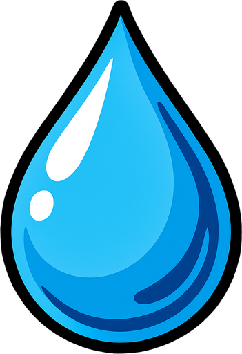 Regn drope.
In-Game asset.  2d.  High contrast.  No shadows