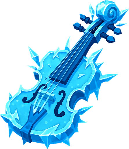 Violin congelante.
In-Game asset.  2d.  High contrast.  No shadows