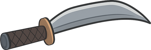 a katana. No background. Transparent background. Blank background. No shadows. 2d. In-Game asset. flat