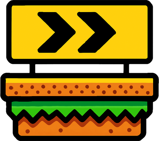 Paltform move..
In-Game asset.  2d.  High contrast.  No shadows