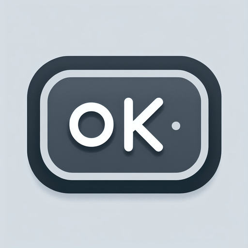 Professional horizontal rounded elongated rectangle grey button with text "Ok" in white.
High definition.