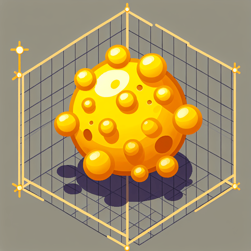 cellula gialla.
Single Game Texture. In-Game asset. 2d. Blank background. High contrast. No shadows.