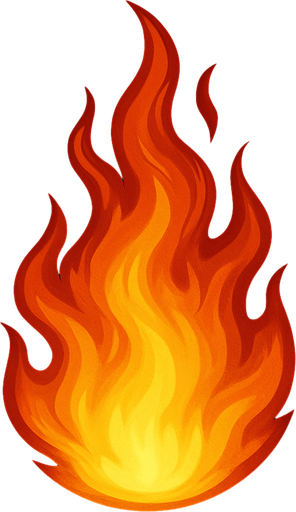 Llama fuego, algo realista.
In-Game asset.  2d.  High contrast.  No shadows