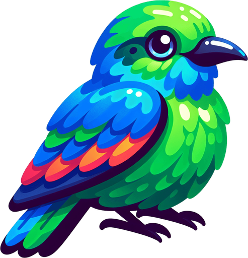 Bird.
2D cartoon, no background