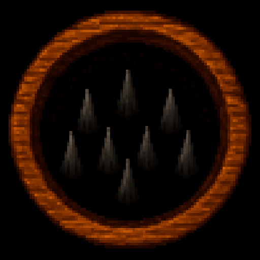 make it just an round hole with spikes in it seen from above