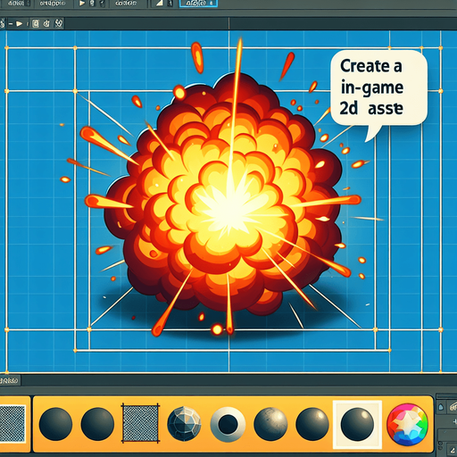 Explosion coming from the center..
Single Game Texture. In-Game asset. 2d. Blank background. High contrast. No shadows.