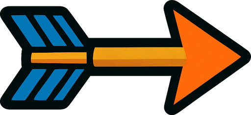 flèche.
In-Game asset.  2d.  High contrast.  No shadows