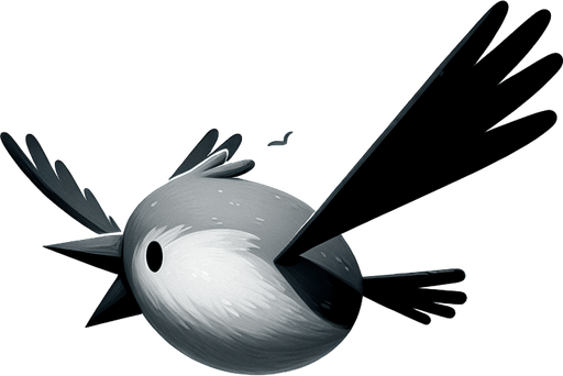 Flappy Bird Realistic Bird.
Single Game Texture. In-Game asset. 2d. Blank background. High contrast. No shadows.