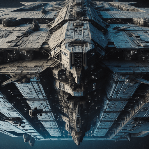 Bottom of a sci-fi war space vessel ..
Full  bottom view