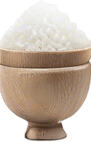 Long and thin white rice