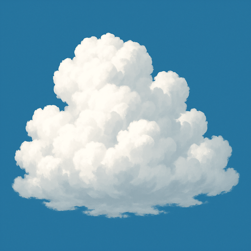 draw realistic cloud.
In-Game asset.  2d.  High contrast.  No shadows