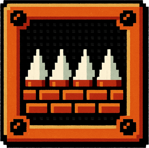 Mario style spikes NES..
High contrast