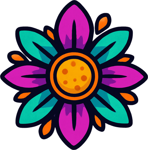 rare Bloom Burst top view.
In-Game asset.  2d.  High contrast.  No shadows