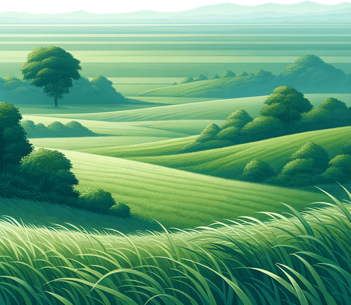 a green field
background