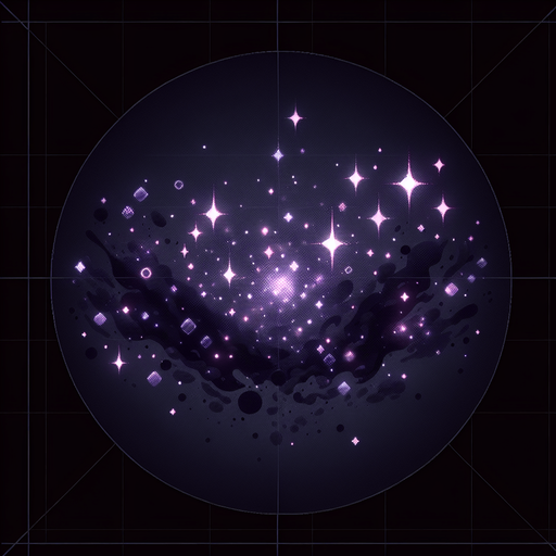 dark magic particle.
Single Game Texture. In-Game asset. 2d. Blank background. High contrast. No shadows.