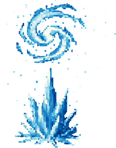Sadece freeze büyüsü yap insan olmasın Dark souls style 2d pixel art.
In-Game asset.  2d.  High contrast.  No shadows