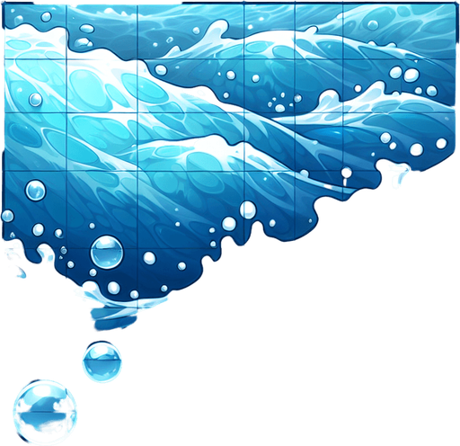 Water.
Single Game Texture.  In-Game asset.  2d.  Blank background.  High contrast.  No shadows