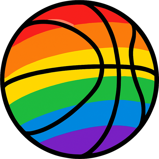 Bana 2d basketbol topuyap gökkuşağı renklerinde olsun.
In-Game asset.  2d.  High contrast.  No shadows