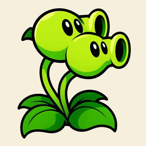 una tripitidora de pvz 2 mirando a la derecha.
In-Game asset.  2d.  High contrast.  No shadows