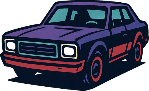 Car.
In-Game asset.  2d.  High contrast.  No shadows. Car