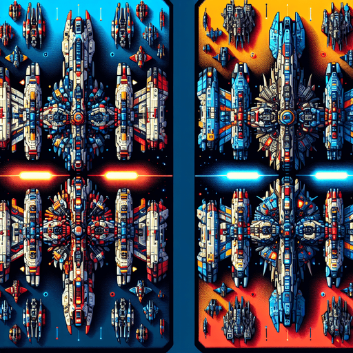 full color fron alien spaceship pack enemiy spacechip pack, frontal view.
vibrant colors Single Game Texture. In-Game asset. 2d. Blank background. High contrast. No shadows. 100px x 50px vertical