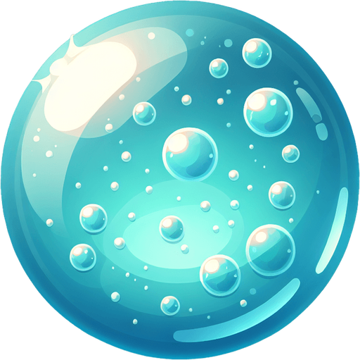 shining sea bubble.
Single Game Texture.  In-Game asset.  2d.  Blank background.  High contrast.  No shadows