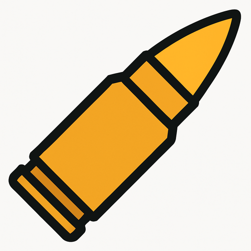 bullet.
In-Game asset.  2d.  High contrast.  No shadows