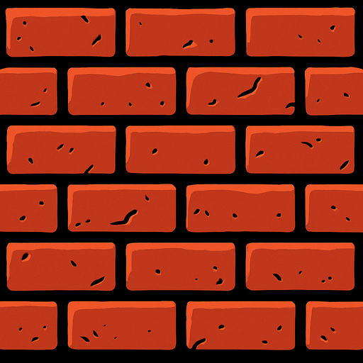 Pared de ladrillos.
In-Game asset.  2d.  High contrast.  No shadows