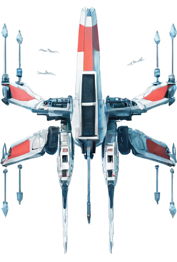 The same ship but with only 2 wings and no background