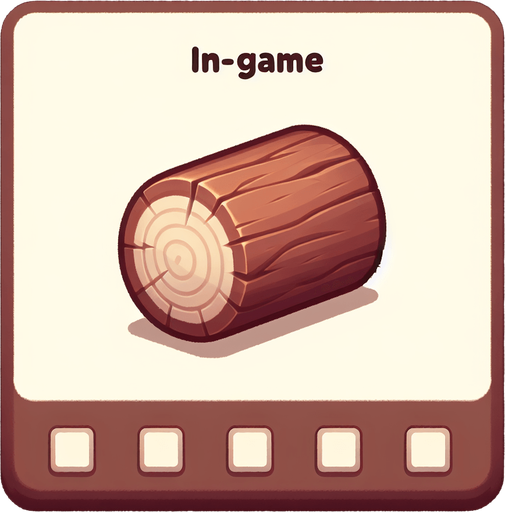 piece_of_wood.
Single Game Texture.  In-Game asset.  2d.  Blank background.  High contrast.  No shadows