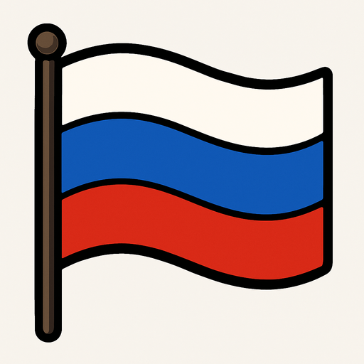russia flag.
In-Game asset.  2d.  High contrast.  No shadows