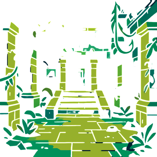 The background for the inside of an ancient jungle temple.
In-Game asset.  2d.  High contrast.  No shadows