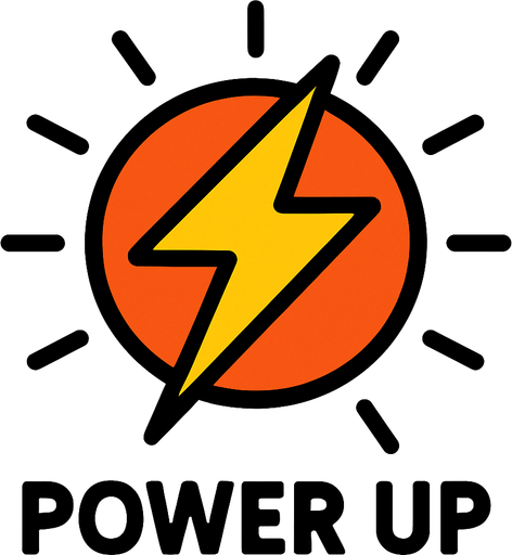 power up.
In-Game asset.  2d.  High contrast.  No shadows