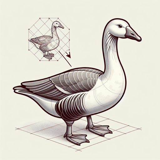a goose.
Single Game Texture. In-Game asset. 2d. Blank background. High contrast. No shadows.