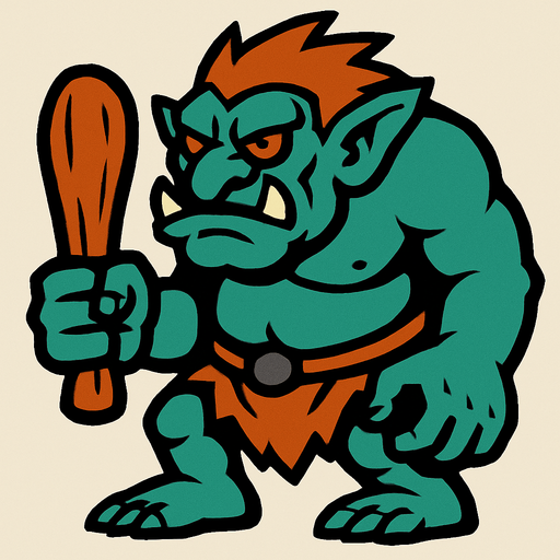 Troll enemy.
In-Game asset.  2d.  High contrast.  No shadows