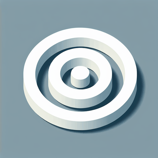 3 white flat isometric concentric circles like a target.