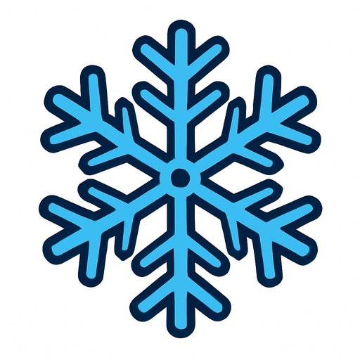 snow Flake top view.
In-Game asset.  2d.  High contrast.  No shadows