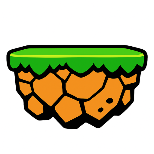 platform.
In-Game asset.  2d.  High contrast.  No shadows