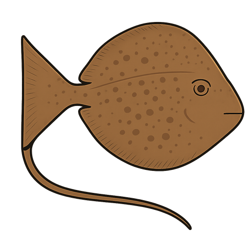 A stingray fish
. No background. Transparent background. Blank background. No shadows. 2d. In-Game asset. flat