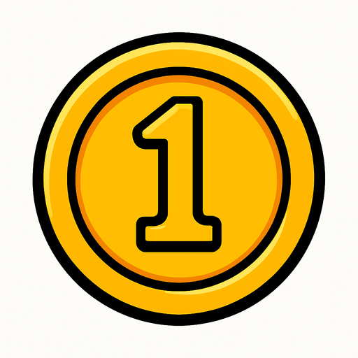 coin for 2D.
In-Game asset.  2d.  High contrast.  No shadows