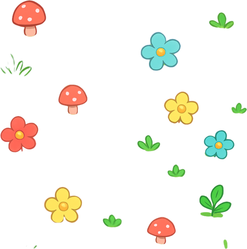 imagine the camera is really far away from the field, remove any elements in the middle, make it in cute anime style